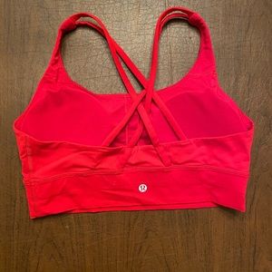 Lululemon Energy Bra Longline Medium Support Red